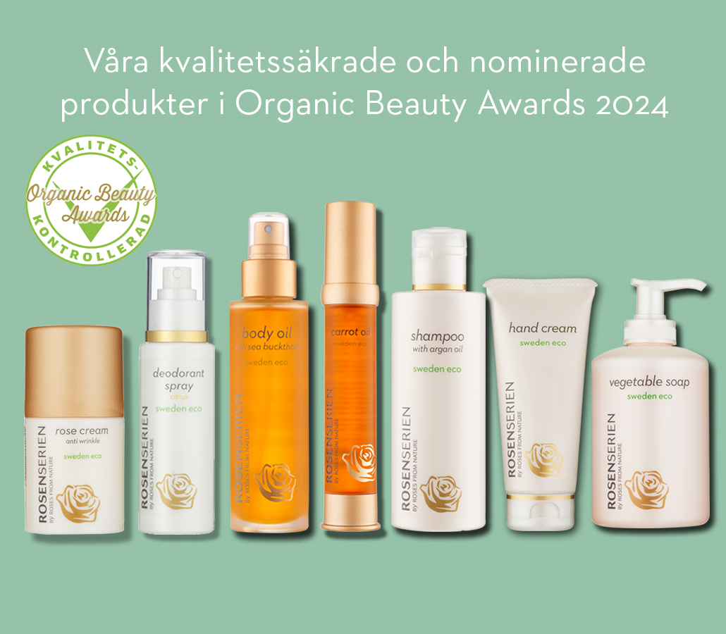 Sju nomineringar i Organic Beauty Awards